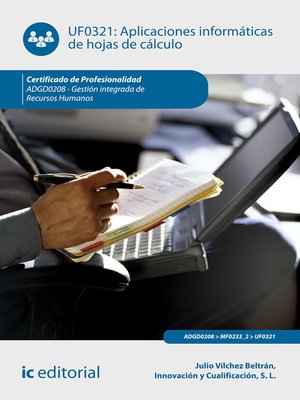 cover image of Aplicaciones informáticas de hojas de cálculo. ADGD0208